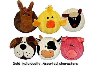 Dog Chew Toys Subwoofer Flat Disc Shaped Giant Squeaker Assorted Farm Animals 7 Ebay