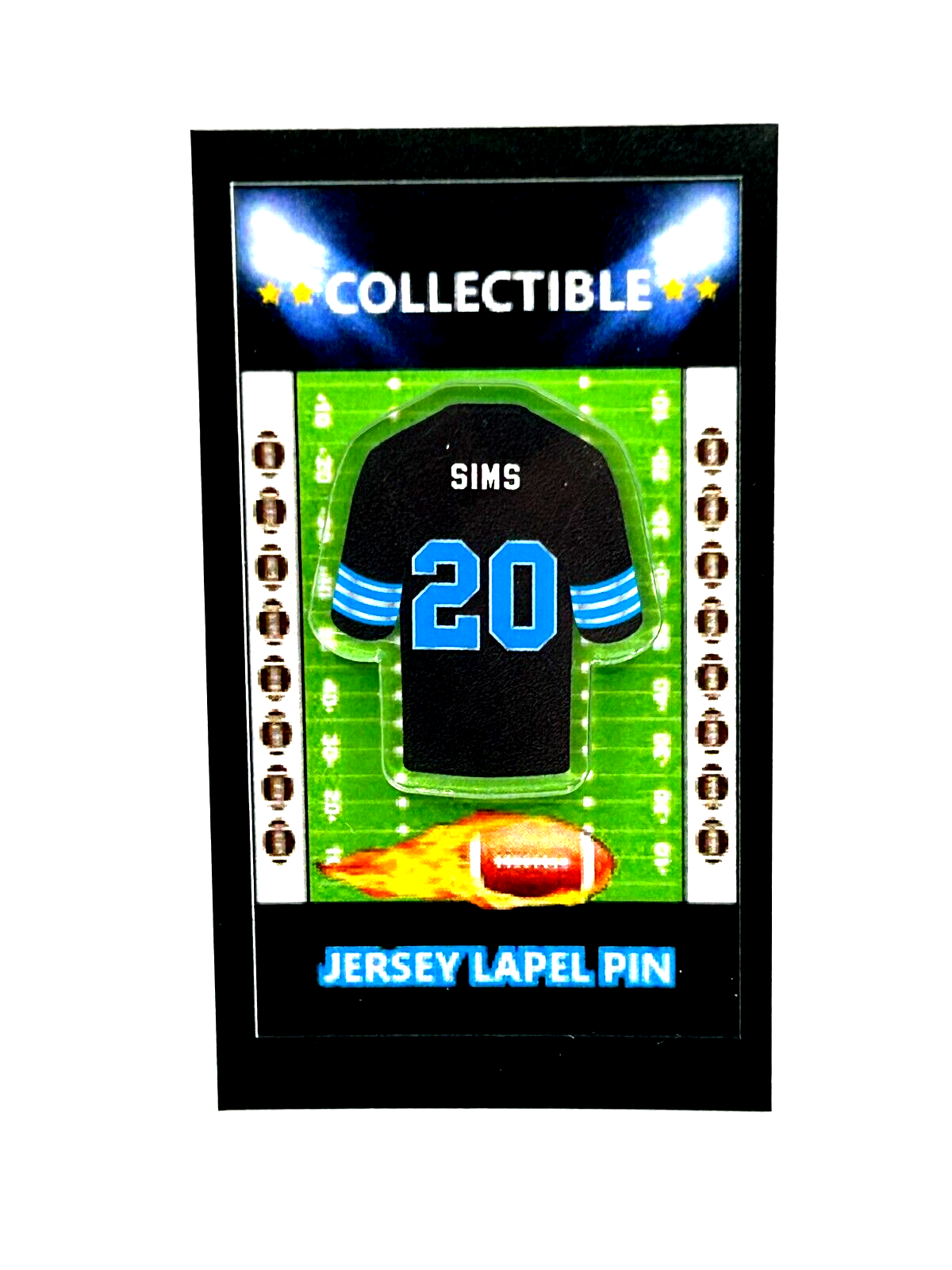 Detroit Lions Billy Sims Vintage Jersey Lapel Pin - Classic Collectible - Free Shipping