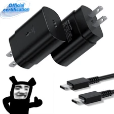 For iPhone 16 15 14 13 12 11 X Pro 25W USB-C PD Fast Wall Charger Type C Cable