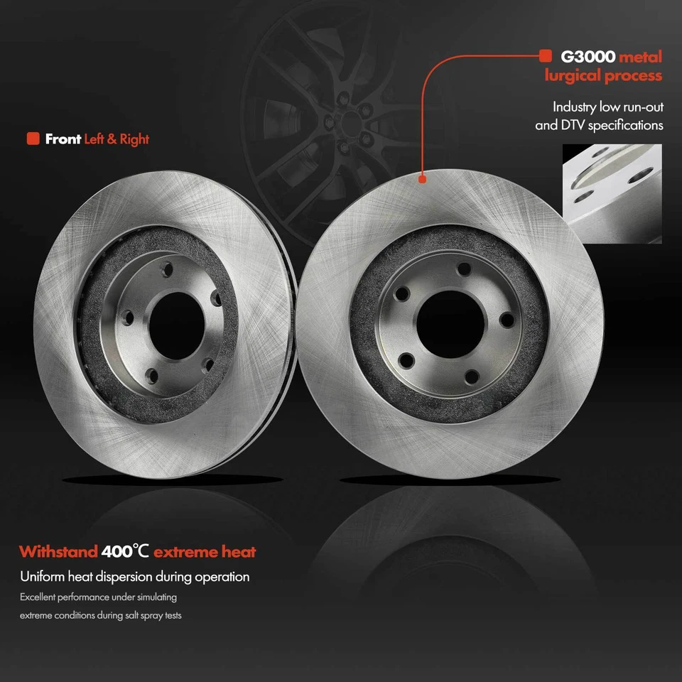 Nuevo 2x Rotores de freno de disco delanteros para Nissan Altima 2002-2006 Máxima INFINITI I35 Foto 3 de 4