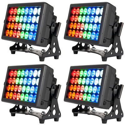 (4) American DJ 32 HEX PANEL IP RGBAW+UV DMX Outdoor Wash/Blinder/Strobe Lights