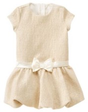 NWT 79 Janie and Jack Lavish and Luxe Gold Holiday Bubble Dress Size 18-24 mo