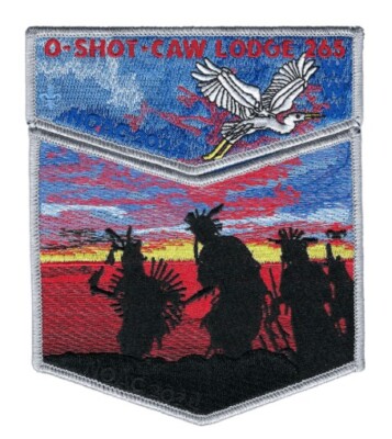 OA O-SHOT-CAW LODGE 265 BSA SOUTH FLORIDA 2024 NOAC FLAP 2-PATCH INDIAN/EGRET
