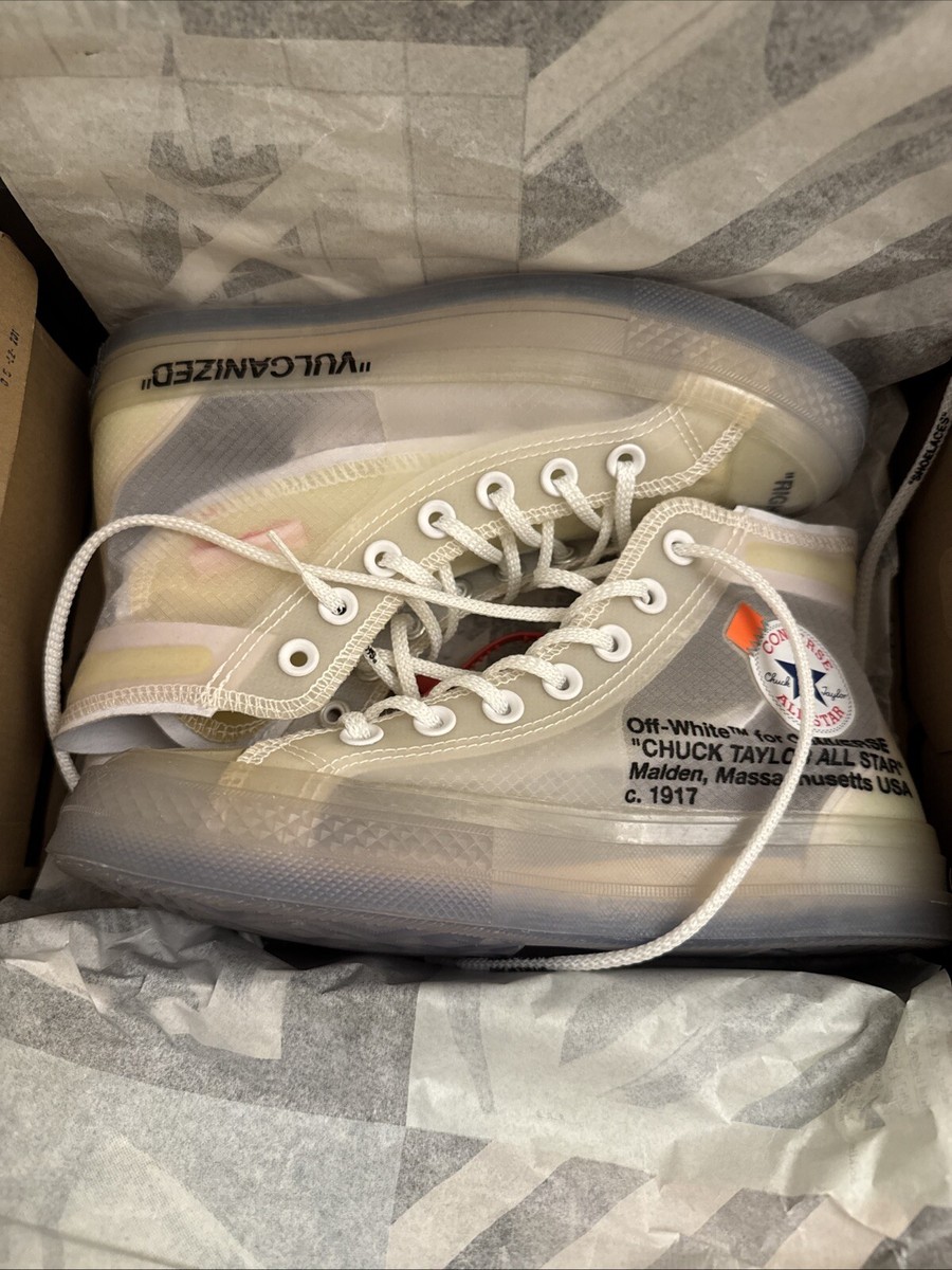 Off-White X Converse Chuck 70 The Ten 162204C Clear/White/White