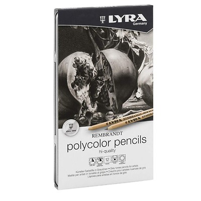 Lyra Rembrandt Polycolor Profi Plus Pencils Tin of 12 Coloured Artist Pencils