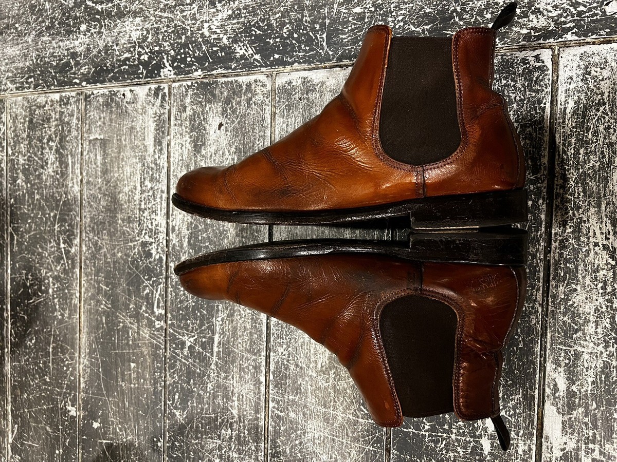 Antonio Maurizi Chelsea Leather Boot in Cognac Size 9.5 US (42.5