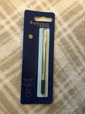 Waterman Rollerball Pen Refill, Fine Point, BLACK Ink NEW SEALED 1 pack