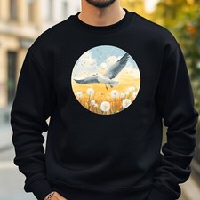 Seagull with Dandelion Sweatshirt Cosy and Perfect for Any Occasion S to 4XL
