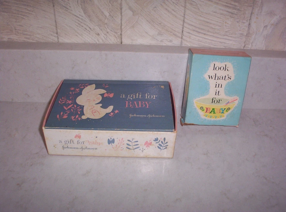 2 artículos promocionales de regalo para bebés vintage Johnson & Johnson & Gerber buenos accesorios de película Foto 3 de 4
