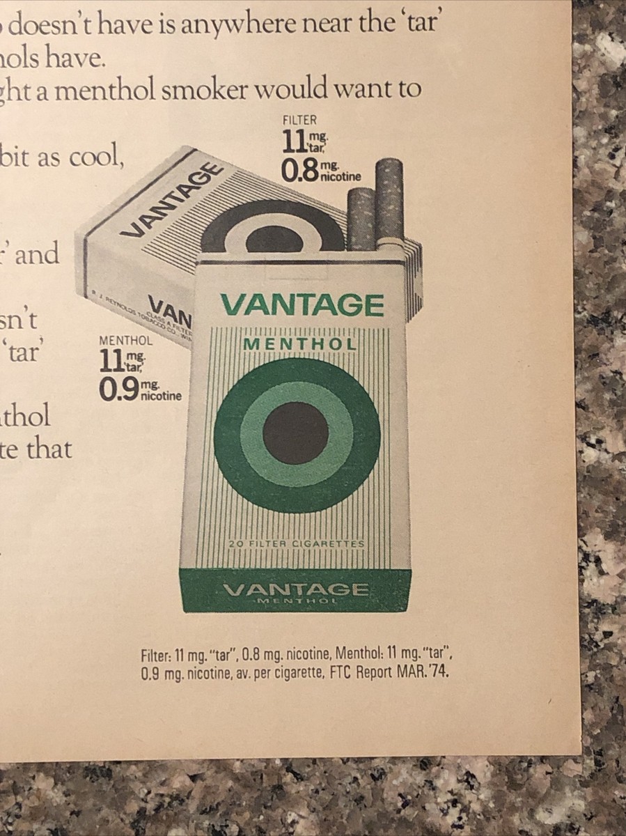 vantage cigarettes price Kings Retro Vantage Unopened Cigarette Pack