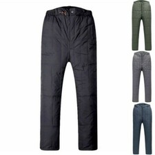 Men's Down Pants Warm Puffer Trousers Thick Winter Padded Warmer Outdoor Classic