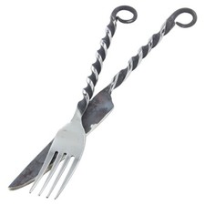 Medieval Cutlery Set Iron  Fork  Knife Feast ware Feasting