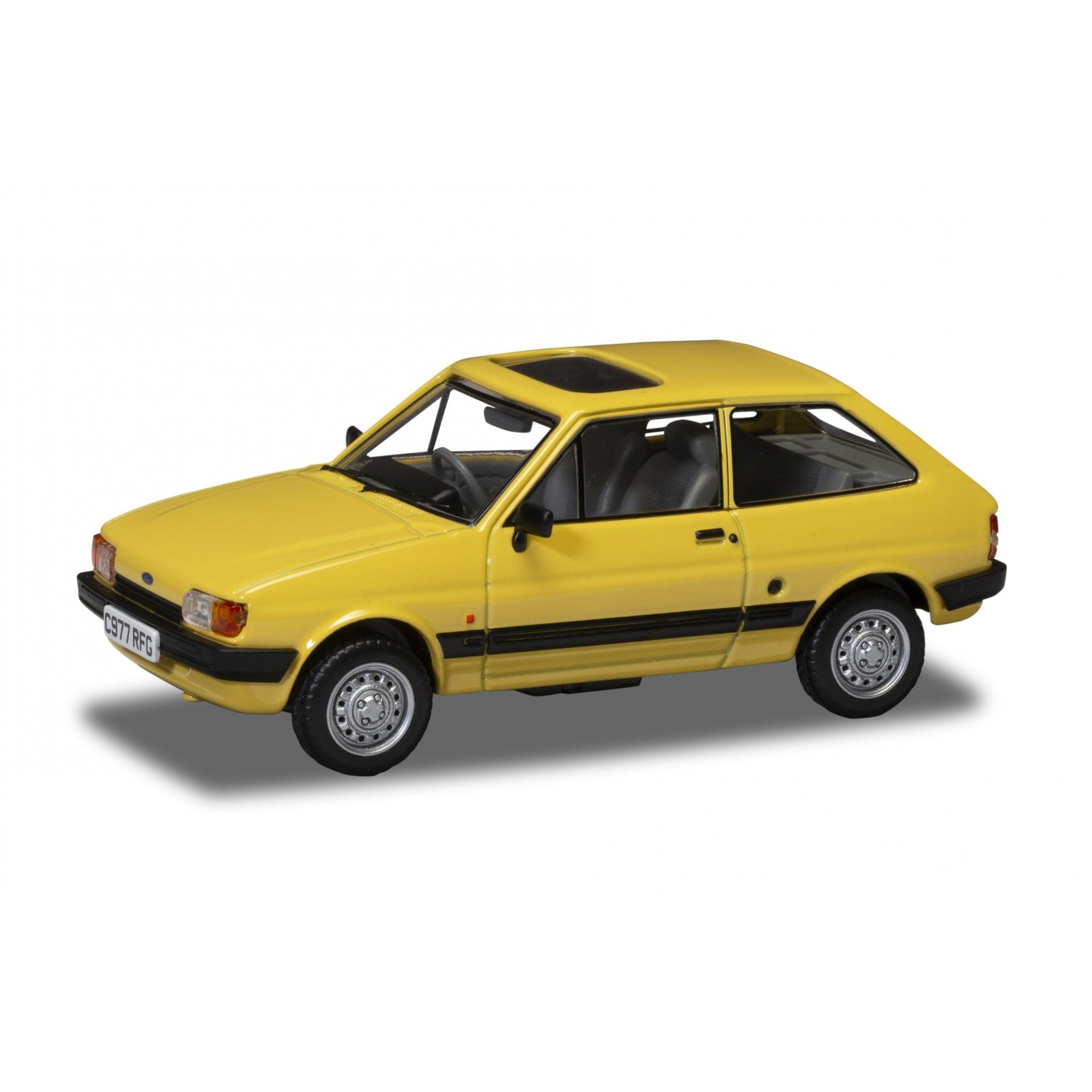 Corgi Vanguards 1:43 Ford Fiesta Mk2 1.1L, Citrine Yellow Model Car VA14404