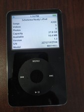 Apple iPod Classic 5th Gen A1136 MA146LL Black 30GB Tested - 4200 Songs