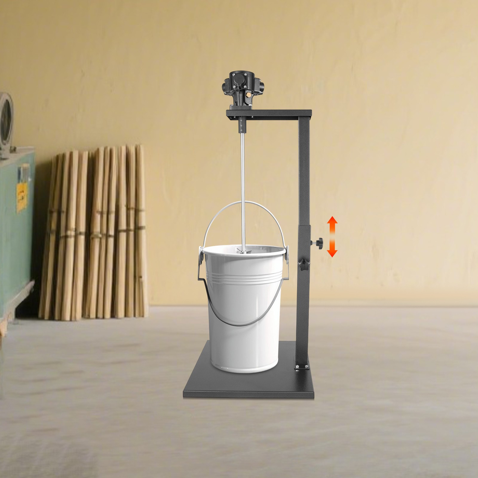 5 Gallon Pneumatic Paint Mixer w/ Stand Air Agitator Blender Stirrer Mixing Tool