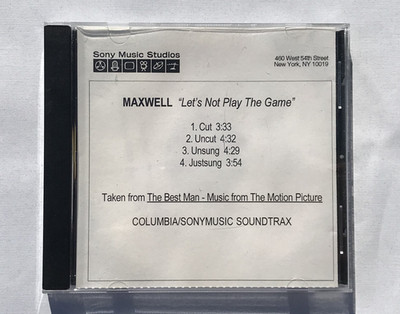 Maxwell   Let's Not Play The Game (CD Single Promo, 1999) RARE *NEAR MINT DISC* 