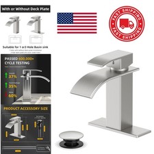 Versatile Bathroom Faucet Brushed Nickel Stainless Steel for Bar Outdoor Use