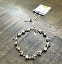 925 Sterlingsilber Armband Kette mit Herz & 5...