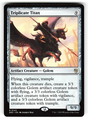 Triplicate Titan #143 (NM) (Non-Foil) (R) (DRC) Magic MTG