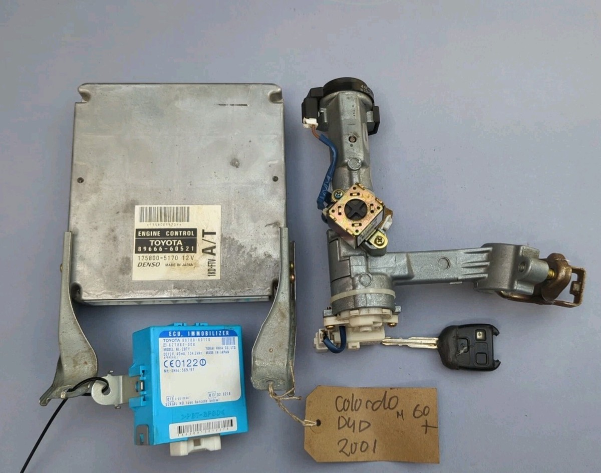 Toyota Landcruiser Colorado ECU, Immobilizer, Broken Key, Ignition 89666- 60521 | eBay UK