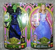 SEALED Mattel Wicked For Good Movie Singing Glinda and Elphaba Doll Set NEW 