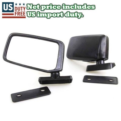 BLACK MIRRORS PAIR FIT TOYOTA COROLLA TE30 TE31 TE37 TE51 TE55 KE30 35 KE38 KE55