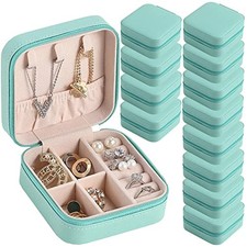 Travel Jewelry Case Bridesmaid Gifts Box,2 Pack Small Jewelry Box Mini 1 Blue