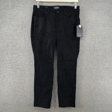 NYDJ Alina Skinny Liftxtuck Pants Women Size 6 Petite Black NEW