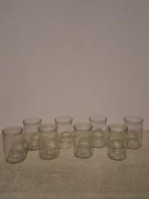 Vintage Juice Drinking Glass Set of 8 Raised STAR Border Rim 4 oz Jelly Jar  | eBay
