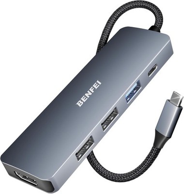 BENFEI USB C Hub 5in1 Multiport Adapter 4K HDMI PD 100W 3x USB-A 10Gbps für