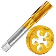 5/8-24 UNEF Tap and Die Set Right Hand,5/8-24 M2 HSS Machine Thread Tap and R...