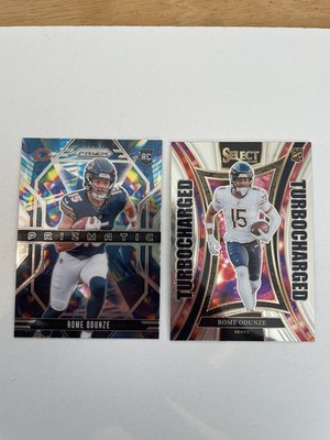 Rome Odunze 2024 Panini Prizm Prizmatic Rookie RC Chicago Bears + Turbo Charged