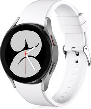 20mm Quick Release Sport Band for Samsung Galaxy Watch 7 5 4 6 - White Color