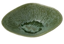 Zielone szklane ceramiczne naczynie do bibetów 2,5" Vintage