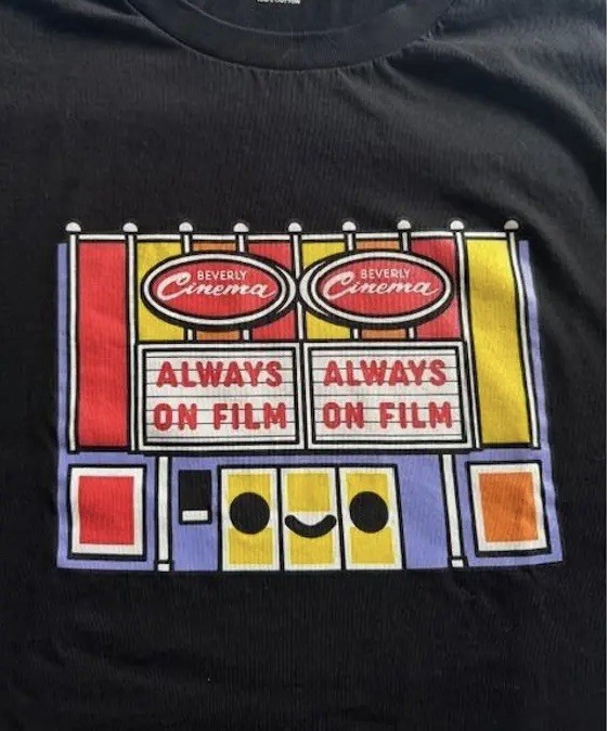 100% Soft New Beverly Cinema Always On Film T-Shirt Black 2XL