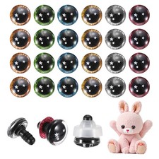 18mm Star Safety Eyes, 30Pcs Doll Crocheting Safety Eyes 6 Colors