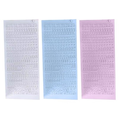 3 Sheets Alphabets Sticker Letter Sticker Korean Sticker Decorative Sticker