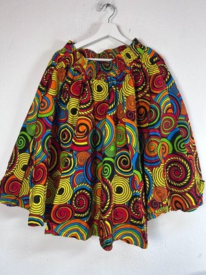 Look At Me Womens African Print Ankara Style Wrap Midi Skirt One Size  Multicolor | eBay