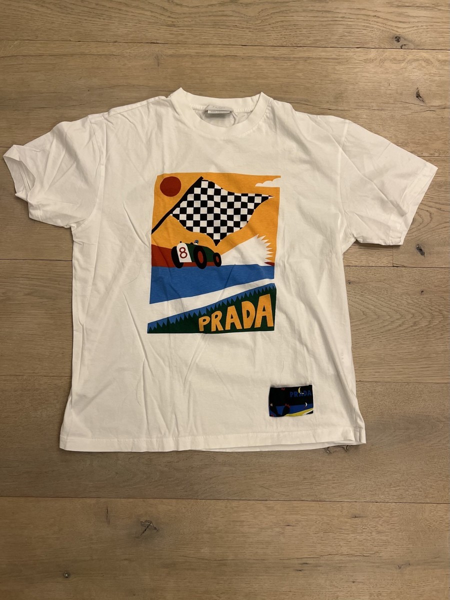 Prada Racecar Graphic T Shirt L | eBay