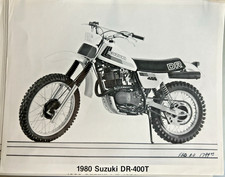 1980 Suzuki DR-400T factory press photo B+W original