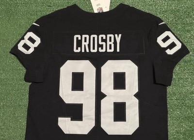 Maxx Crosby LV Raiders 2025 Black Nike Vapor F.U.S.E. Elite Jersey