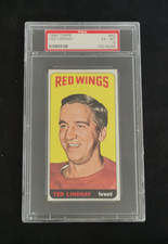 1964-65 TOPPS TALLBOYS TED LINDSAY #82 GRADED PSA 6 DETROIT RED WINGS NHL HOCKEY
