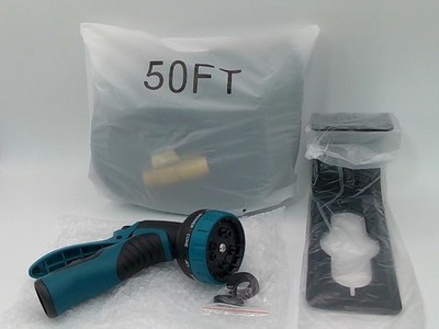 50ft Blue Magic Hose Expanding Garden Hose With Wall Hanger And Nozzle