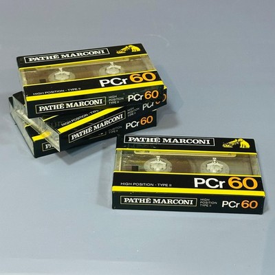 RARE PATHE MARCONI PCr 60 Type II CASSETTES SEALED UNUSED