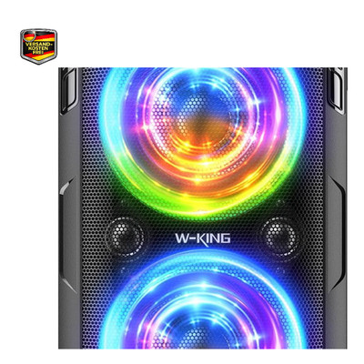 W-KING Bluetooth Lautsprecher 180W Peak 80W 105dB