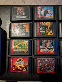 SEGA Genesis MK-1631 MEGA Bundle Lot w/ 15 Games! Contra And Streets Of Rage 2! 