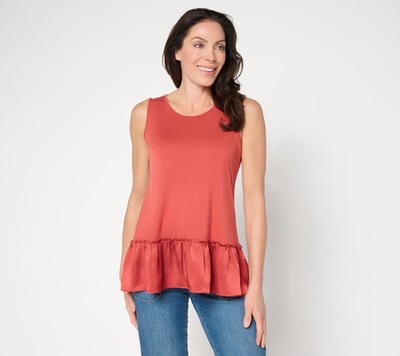SUNNYLiFE Women's Top Sz L Make Your Selection: LOGO Layers by Lori Red A716206