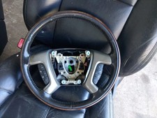 Gmc 07-14 Yukon Denali Steering Wheel Black Leather Wood Heated
