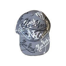 NY New York Strapback Hat Multi One Size Adjustable All Over Print