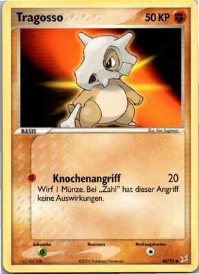Pokémon Tragosso 40/95 EX Team Magma vs Team Aqua 2005 Deutsch